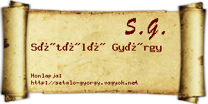 Sétáló György névjegykártya