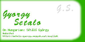 gyorgy setalo business card